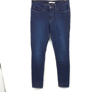 Levis Women 27 Jeans Dark Wash Denim Pants 711 Skinny Slim Mid Rise Stretch